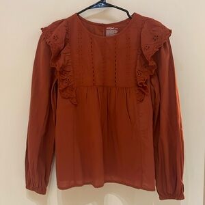 Girls, size 14, xl top, blouse, Cat & Jack, lined, 100%cotton: lining & shell